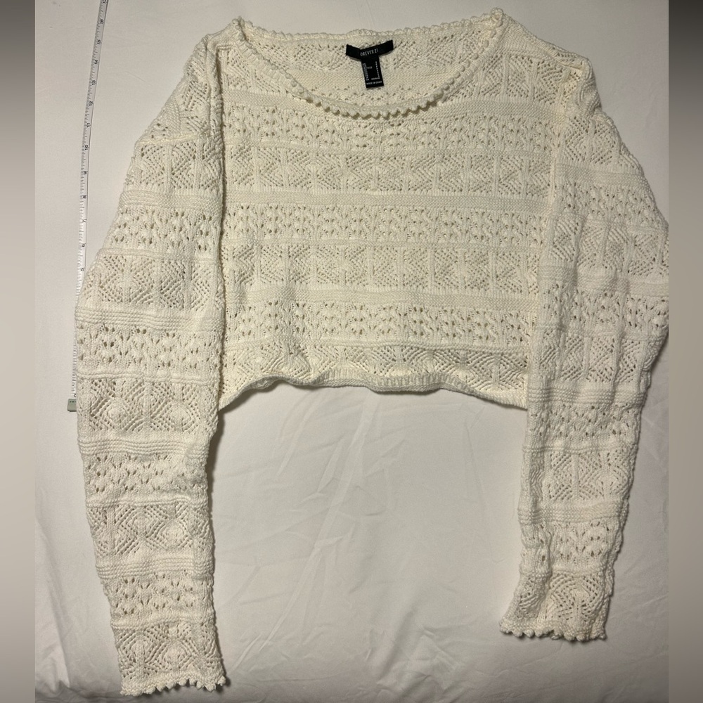 Forever 21 Cream Knit Sweater